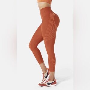 FANKA Women’s Body Sculpt Reversible Wear Full Length Leggings Pumpkin Size S